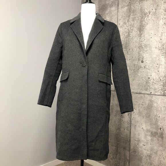 hotel Particulier Single Button Wool Blend Coat - Picture 1 of 13